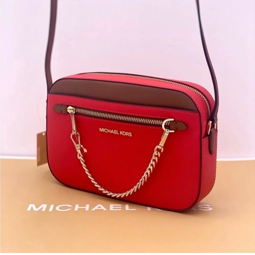 Michael Kors Jet Set Travel East West Zip Chain Crossbody